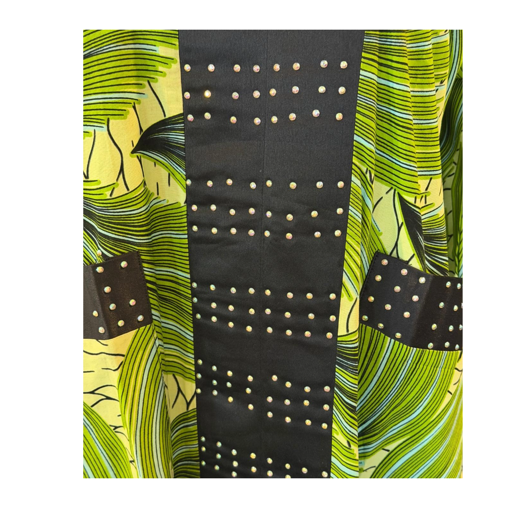 Luxury Green African Kaftan Dress | Astra Fashion