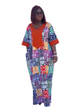 Elegant African Patchwork Maxi Dress