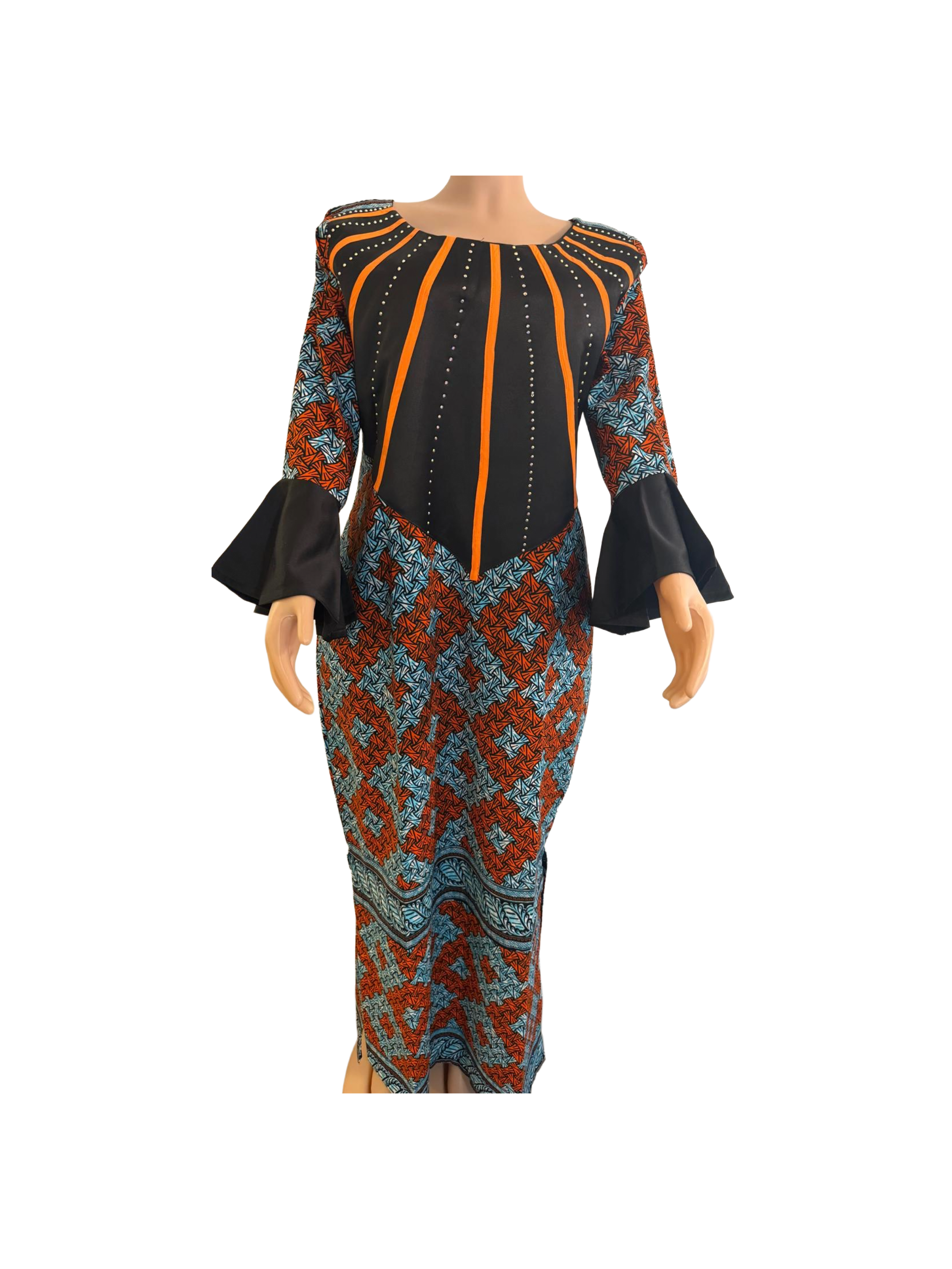 Elegant African Print Maxi Dress